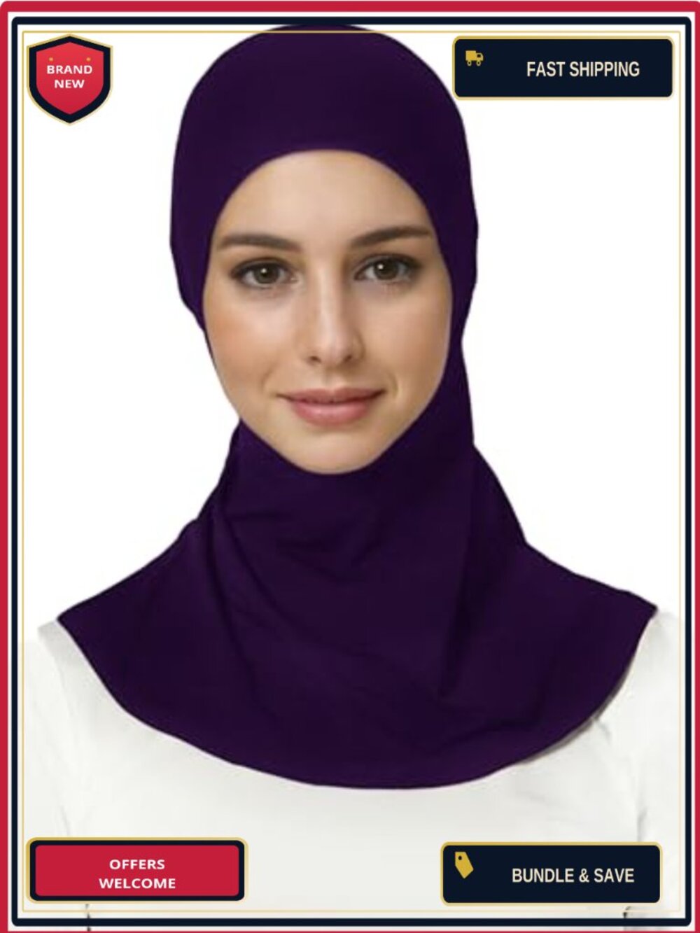 Jersey Tie Back Hijab Underscarf with Neck Cover Full Coverage